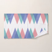 Triangles bleu et corail (Serviette à main)