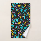 Triangles bleu jaune couleurs sur arrière - plan n (Serviette à main)