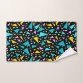 Triangles bleu jaune couleurs sur arrière - plan n (Serviette à main)