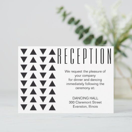 Triangles Carte d'insertion de réception de mariag (Debout devant)