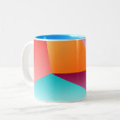 Triangles colorés Mosaïque Mug (Devant gauche)
