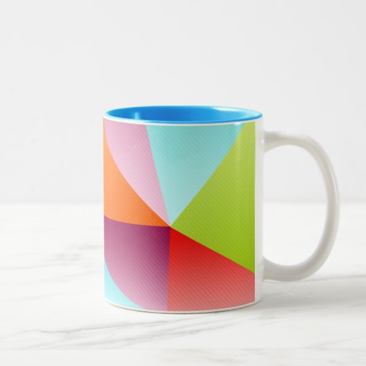 Triangles colorés Mosaïque Mug (Droit)