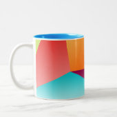 Triangles colorés Mosaïque Mug (Gauche)