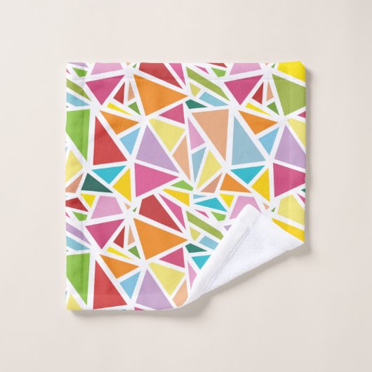 Triangles colorés motif 2 (Gant de toilette)