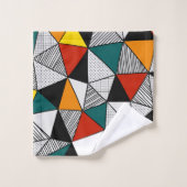 triangles colorés motif géométrique (Gant de toilette)