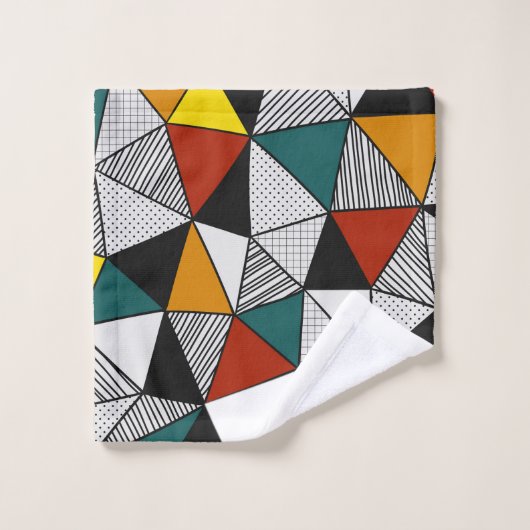 triangles colorés motif géométrique (Gant de toilette)