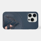 Triangles Concentriques Rose Gold Art Linéaire Mod (Verso Horizontal)