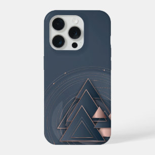 Triangles Concentriques Rose Gold Art Linéaire Mod