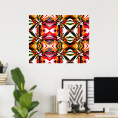 Triangles de couleur sur une affiche de mur modern (Bureau à domicile)