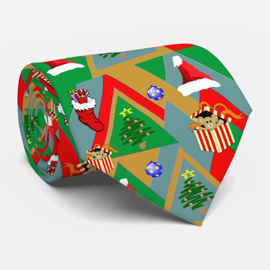 Triangles de Noël Plus Cravate (Roulé)