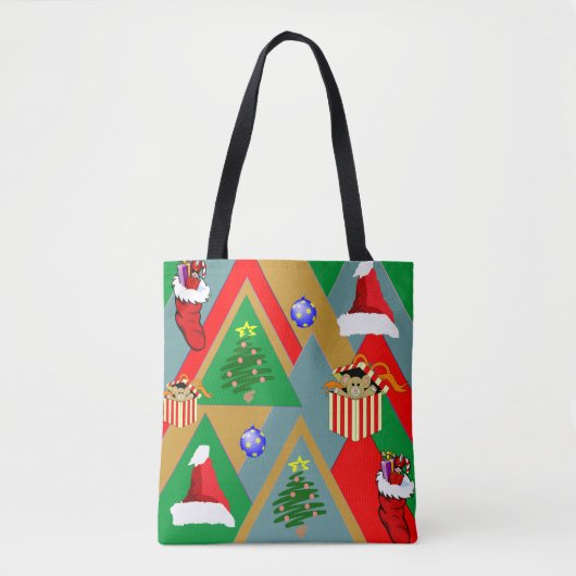 Triangles de Noël Plus Sac fourre-tout (Devant)