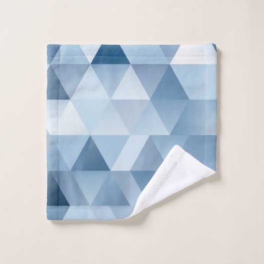 Triangles en bleu et gris (Gant de toilette)