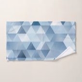 Triangles en bleu et gris (Serviette à main)
