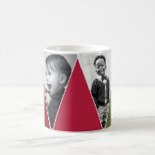 Triangles en rouge et vert Photo Mug (Centre)