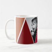 Triangles en rouge et vert Photo Mug (Gauche)