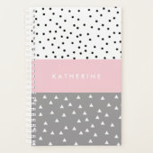 Triangles et points géométriques élégants en gris  (Devant)