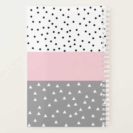 Triangles et points géométriques élégants en gris  (Dos)