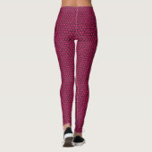Triangles Fuchsia sur Leggings noirs (Dos)