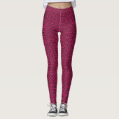Triangles Fuchsia sur Leggings noirs (Devant)