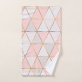 Triangles Géométriques Abstraits Modernes Pêche Or (Serviette à main)