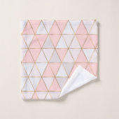 Triangles Géométriques Abstraits Modernes Pêche Or (Gant de toilette)