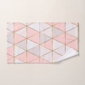 Triangles Géométriques Abstraits Modernes Pêche Or (Serviette à main)