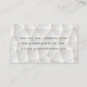 Triangles géométriques blancs | Carte de visite de (Dos)