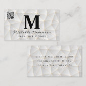 Triangles géométriques blancs | Carte de visite de (Devant / Derrière)