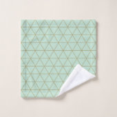 Triangles Géométriques Dorés Bohème Glamour Minima (Gant de toilette)