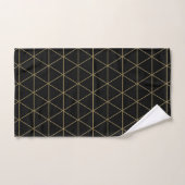 Triangles Géométriques Noir Or Bohème Glamour Mini (Serviette à main)