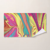 Triangles géométriques polygonaux brillant coloré  (Serviette à main)