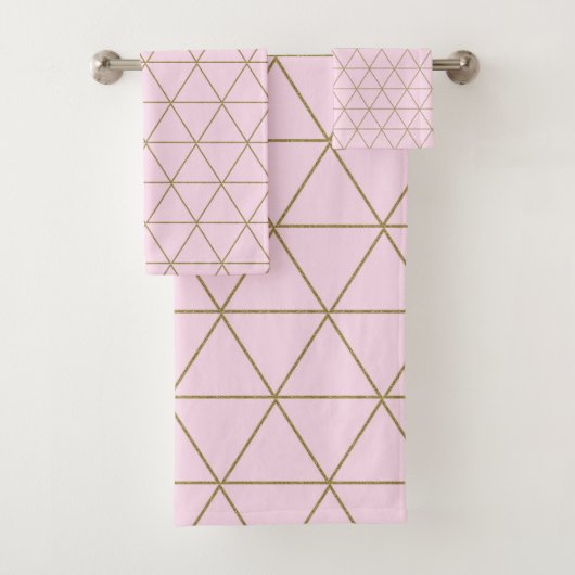 Triangles géométriques roses or Boho Glam Minimal (En situation)