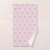 Triangles géométriques roses or Boho Glam Minimal (Serviette à main)