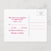 Triangles géométriques roses RSVP carte postale (Dos)