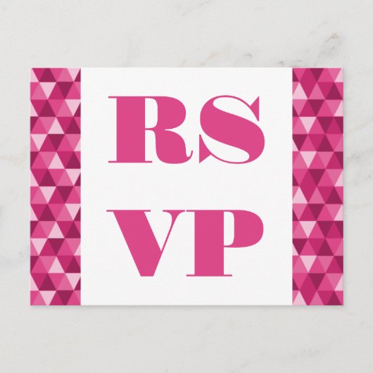 Triangles géométriques roses RSVP carte postale (Devant)