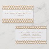 Triangles géométriques sur Carte de visite Motif b (Devant / Derrière)