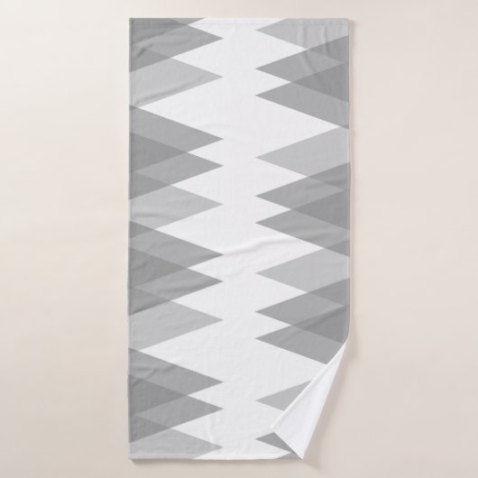 Triangles gris (Serviette de bain)