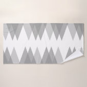 Triangles gris (Serviette de bain)