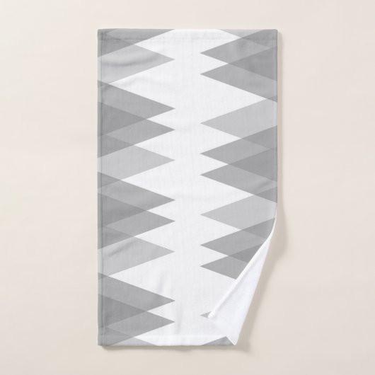Triangles gris (Serviette à main)