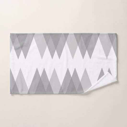 Triangles gris (Serviette à main)