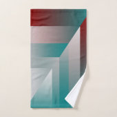 triangles gris bordeaux turquoise (Serviette à main)