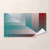 triangles gris bordeaux turquoise (Serviette à main)