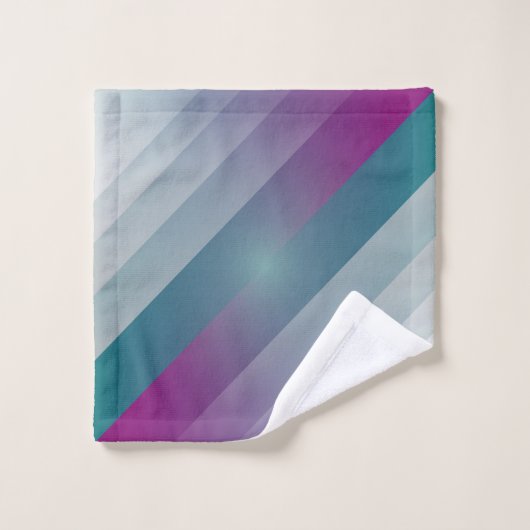 triangles gris magenta turquoise (Gant de toilette)