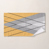 Triangles gris sur arrière - plan jaune (Serviette à main)