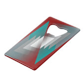 Triangles gris turquoise sur bordeaux (Devant Angle)