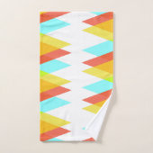 Triangles jaunes, rouges et bleus cadets (Serviette à main)