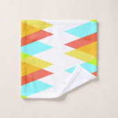 Triangles jaunes, rouges et bleus cadets (Gant de toilette)
