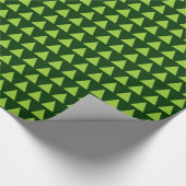 Triangles - Martian Green over Donkergroen Cadeaupapier (Hoek)
