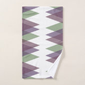 Triangles mauve et vert (Serviette à main)