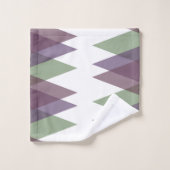 Triangles mauve et vert (Gant de toilette)